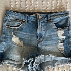 ripped mini shorts